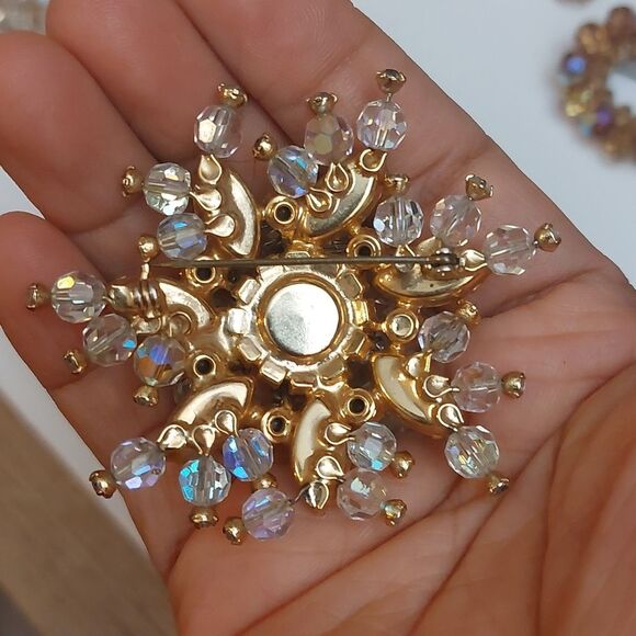 Juliana Delizza & Elster Breathtaking AB Rhinestone Snowflake Brooch Pin - Picture 5 of 9